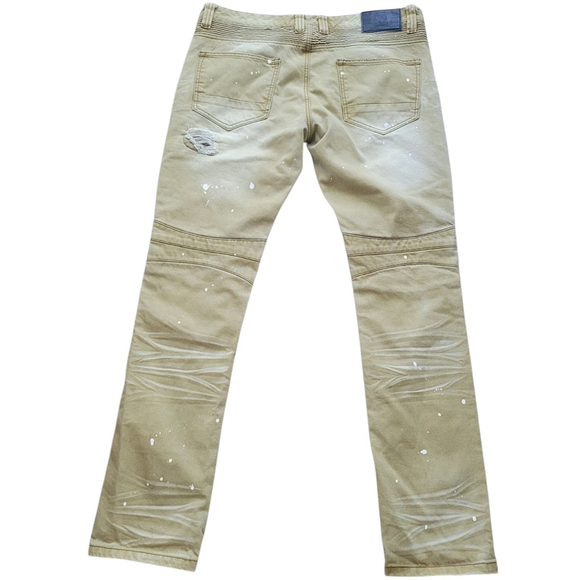 Smoke Rise Original Vintage Denim Destroyed Slim-Fit Jeans Size 38/34 - Picture 10 of 13